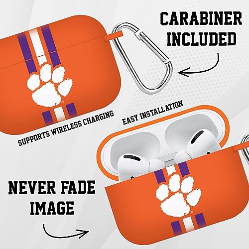 AFFINITY BANDS Clemson Tigers HD Case Cover Compatible with Apple Airpods Pro - Stripes