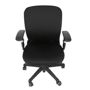 tgoon computer chair cover, fabric chair washable office chair cover high resilience comfortable for computer chairs.(black)