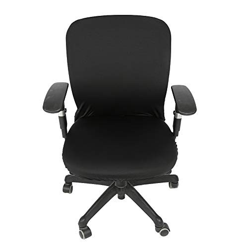 Tgoon Computer Chair Cover, Fabric Chair Washable Office Chair Cover High Resilience Comfortable for Computer Chairs.(Black)