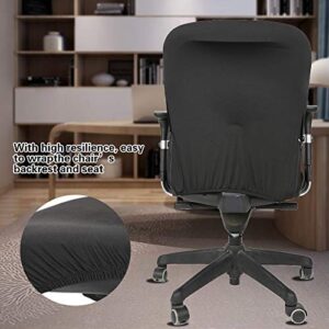 Tgoon Computer Chair Cover, Fabric Chair Washable Office Chair Cover High Resilience Comfortable for Computer Chairs.(Black)