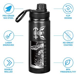 20oz US Navy Water Bottle - Double Wall Vacuum Insulated Stainless Steel Great for PT and Outdoor Sports Like Hiking Camping and Cycling-OFFICIALLY LICENSED