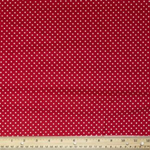 rtc fabric, cotton 44" medium dots poppy color sewing fabric by the yard