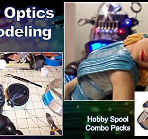 Fiber Optic Lighting Filament & LED Illuminator for Crafts & Modeling: Hobby Spool Combo Pack 200