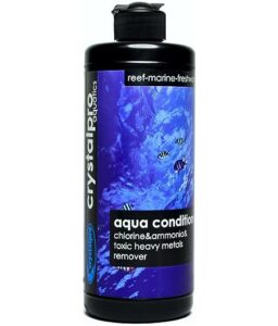 crystalpro aqua conditioner 16.9 oz - treats 2650 gallons neutralizes chlorine ammonia in tap water - additional minerals to reduce stress - for all aquariums water conditioner for freshwater aquarium