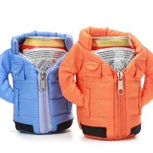 Beverage Jacket Can Cover Drink Insulated Coolers For 12oz 2Pcs Fun Gifts for Family and Fiends