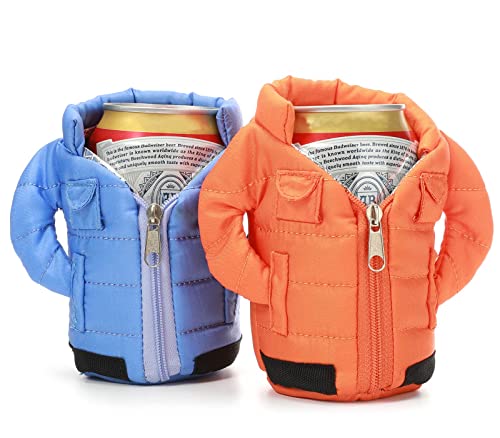 Beverage Jacket Can Cover Drink Insulated Coolers For 12oz 2Pcs Fun Gifts for Family and Fiends