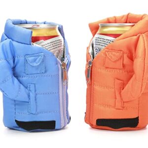 Beverage Jacket Can Cover Drink Insulated Coolers For 12oz 2Pcs Fun Gifts for Family and Fiends