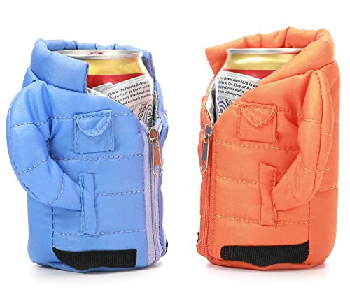 Beverage Jacket Can Cover Drink Insulated Coolers For 12oz 2Pcs Fun Gifts for Family and Fiends