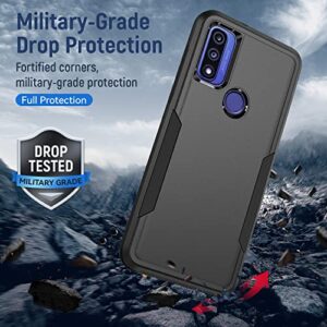 for Moto G Pure Case,Moto G Play 2023 Case,Moto G Power 2022 Case,with Screen Protector,[Military Grade Drop Tested] Heavy-Duty Tough Rugged Shockproof Protective Case for Motorola G Pure (Black)