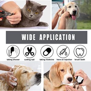 Dog Cat Pet Grooming Hammock Nail Trimming Kit, Dog Hanging Harness Cat Restraint for Nail Clipping, Dog Grooming Sling Hanger Set Supplies with Nail Clipper,Dog Muzzle,Nail File,Metal Comb (Grey-XS)