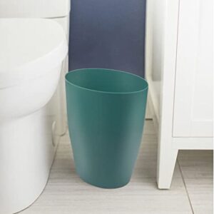 Gereen 2 Gallon Small Trash Can,Oval Small Trash Bin Wastebasket for Bathroom Bedroom Kitchen Countertop Under Sink (2 Pack, Blue+Green)