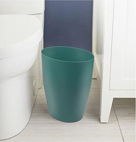 Gereen 2 Gallon Small Trash Can,Oval Small Trash Bin Wastebasket for Bathroom Bedroom Kitchen Countertop Under Sink (2 Pack, Blue+Green)