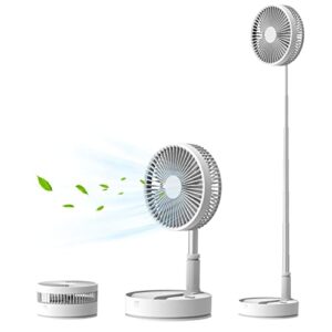 coococo rechargeable oscillating standing fan with remote control,4 speed settings & 7200mah battery,portable fan,usb desk fan,ideal gift for bedroom,office,travel,camping and outdoor activities
