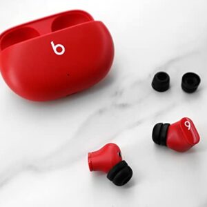6 Pairs Double Flange Compatible with Beats Fit Pro Ear Tips Buds, S/M/L 3 Size Replacement Noise Reduce Silicone Wing Eartips Earbuds Earplug Fit in Case for Beat Fit Pro - Black