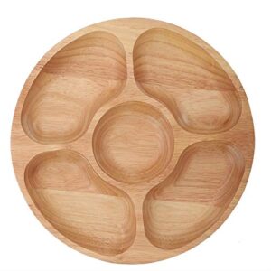 round serving tray in wood wooden food, coffee snack trays all natural vegan friendly coasters decorative platter cheese board dinner set perfect for parties holidays family breakfast dinners tea
