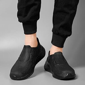 lozoye Professional Chef Clogs for Men Non Slip Oil Water Resistant Food Service Work Sneakers Comfort Casual Shoes (Medium, Numeric_8) Black