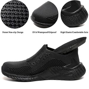 lozoye Professional Chef Clogs for Men Non Slip Oil Water Resistant Food Service Work Sneakers Comfort Casual Shoes (Medium, Numeric_8) Black