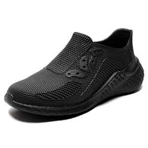 lozoye Professional Chef Clogs for Men Non Slip Oil Water Resistant Food Service Work Sneakers Comfort Casual Shoes (Medium, Numeric_8) Black