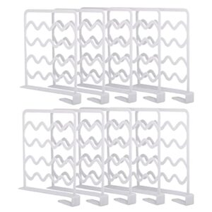 c crystal lemon pack of 10, shelf dividers, plastic closet shelving pieces, durable closet dividers for maximizing space, multifunctional cabinet storage organization for wardrobe, bathroom, kitchen