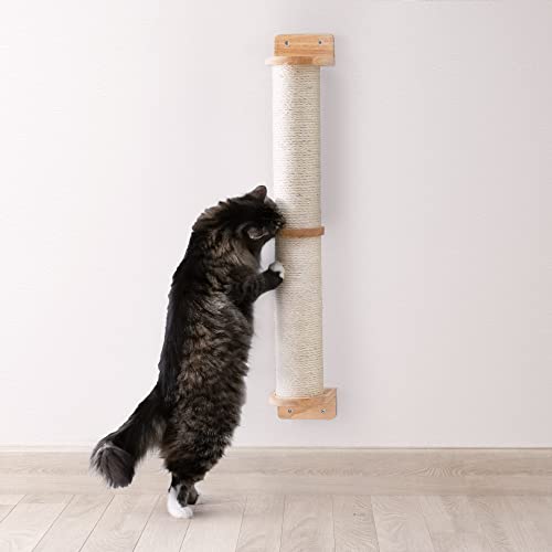 Furmia Cat Wall Scratcher, Cat Wall Furniture For Indoor Cats, Wall Mounted Cat Scratching Post, Modern Cat Scratcher, Cat Scratcher Wall Cat Tree, Cat Wall Scratching Post, Holds Up To 40lbs (2-Tier)