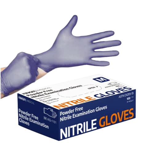 100% Nitrile Chemo-rated Medical Grade Gloves - 510(k), Box of 100, Latex and Powder Free, Disposable,4 mil (Medium)