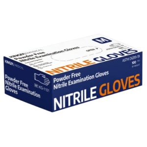 100% Nitrile Chemo-rated Medical Grade Gloves - 510(k), Box of 100, Latex and Powder Free, Disposable,4 mil (Medium)