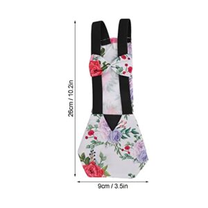 01 02 015 Chicken Shit Pocket Diapers, Waterproof Cloth Fabric Duck Diapers Unique Bowknot Elegant Goose for Pet(S Number)