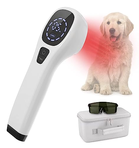 iKeener Handheld Red Light Therapy for Dogs,Portable LLLT Vet Device for Dogs and Pets, 650nm & 808nm Infrared Therapy for Pain Relief,Itching Skin & Wound Care in Dogs, Cats, Horses