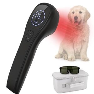 iKeener Vet Device for Pets,Red Light Therapy for Pain Relief,Muscle & Joint Pain from Dog Arthritis,Handheld Infrared Light with 660nm & 850nm Wavelengthsm for Dogs,Cats,Horses (Black)