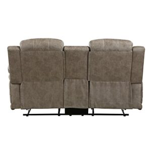 Lexicon Perm Double Reclining Loveseat, Sandy Brown