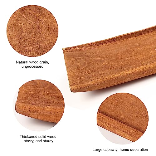 Athaliah Wood Dough Bowl, 39.5 Inchs Natural Solid Wooden Dough Bowls, Rustic Long Wooden Bread Bowl for Table Centerpiece Dining Room Home Kitchen Decor