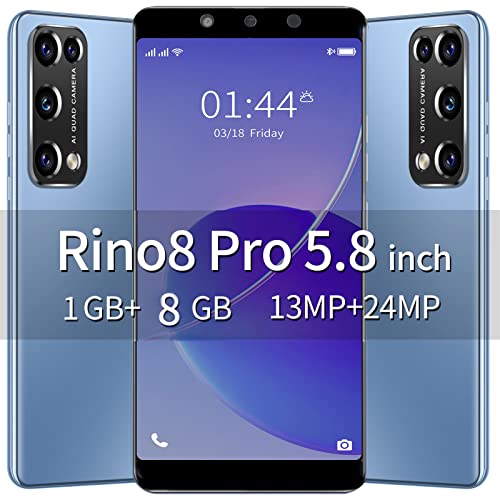 Unlocked Cell Phones, Android 10.0 1080P HD Camera Smart Phone, 1+8GB RAM, Fingerprint Unlocked Smartphones, 5.8inch Touch Screen Dual SIM Card Mobile Cell Phone for Father Mother Birthdays Gift, Blue