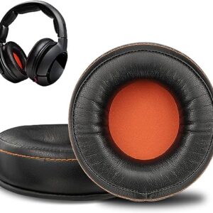 SOULWIT Ear Pads Cushions Replacement, Earpads for SteelSeries Siberia 800 (X800, P800), Siberia 840, SteelSeries H, 9H Gaming Headset, with Softer Protein Leather - Black