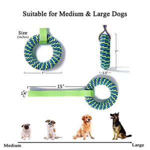 Dog Toys for Aggressive Chewers, Tug of War Dog Toy, Dog Teeth Cleaning Toy, Dog Rope Toys for Medium and Large Dogs