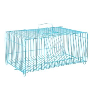 small dog crate, metal pet cage dog cage dog kennel rabbit cage poultry cage rabbit habitat cage small animal critter cage for cat chicken guinea pig, random color