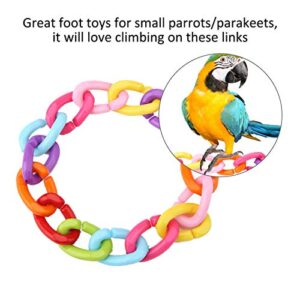 Aqur2020 DIY Chain Links, Plastic C-Clips Hooks Bird Chain Links, for Small Pet