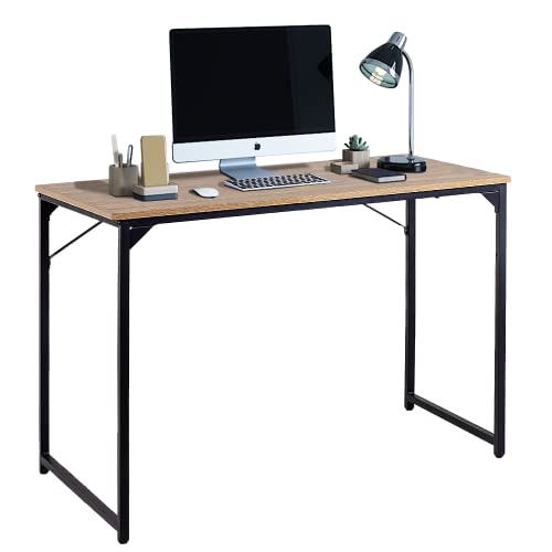 BestOffice Gaming Home Office Writing Study Table Modern Simple Style PC Desk with Metal Frame，Nature