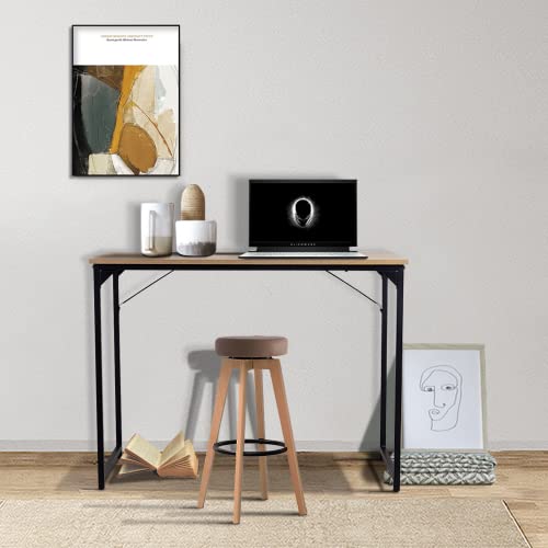 BestOffice Gaming Home Office Writing Study Table Modern Simple Style PC Desk with Metal Frame，Nature