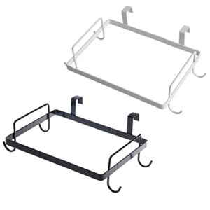 imikeya 2pcs portable trash bag holder hanging kitchen cupboard door back style stand trash garbage bags storage rack for kitchen cabinets doors and cupboards