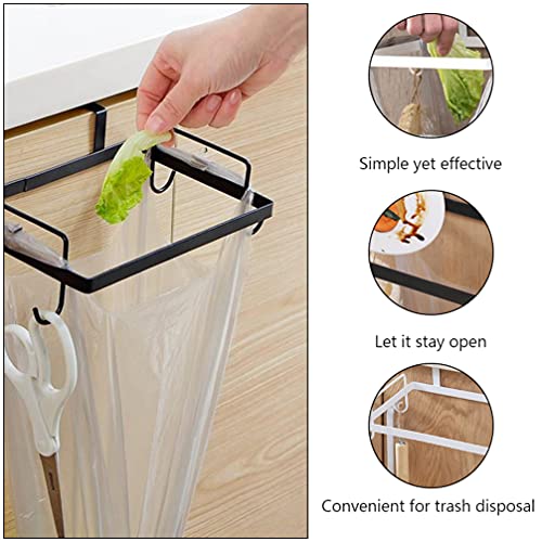 IMIKEYA 2pcs Portable Trash Bag Holder Hanging Kitchen Cupboard Door Back Style Stand Trash Garbage Bags Storage Rack for Kitchen Cabinets Doors and Cupboards