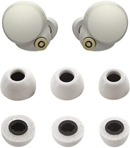 rqker foam eartips compatible with sony wf-1000xm4 earbuds, 3 pairs s/m/l size soft memory foam replacement ear tips earbud tips foam eartips compatible with sony wf-1000xm4, gray sml