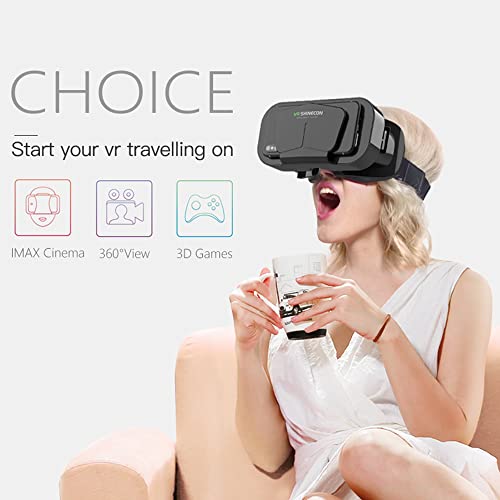 TooTwo VR Headset, Universal Gaming Virtual Reality Goggles Adjustable 4.7-7.2 Inch Screen Compatible with iPhone, Samsung and Android Phone (VR)