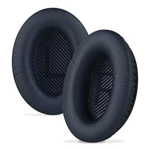 Ear Pads for Bose QC45 QC35 QC35 ii Gaming QC15 QC25 AE2 AE2i AE2w SoundTrue SoundLink Around-Ear Headphones Replacement Ear Cushions, Ear Covers, Headset Earpads (Protein Leather/Midnight Blue)