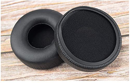 MDR-V55 Earpads Replacement Ear Pads Cushions Cover Repair Parts Compatible with Sony MDR-V55 V500DJ, Somic E95, MDR-7502 MDR-V500 Headphones (Black/Leather)