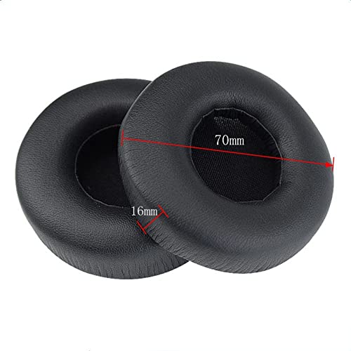 MDR-V55 Earpads Replacement Ear Pads Cushions Cover Repair Parts Compatible with Sony MDR-V55 V500DJ, Somic E95, MDR-7502 MDR-V500 Headphones (Black/Leather)