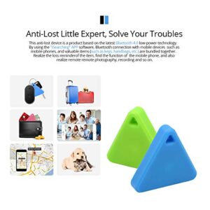 Smart Mini Wireless Bluetooth 4.0 Anti Lost Tracker Alarm Key Finder GPS Locator Triangle Bluetooth Anti-Lost Device for Pet Dog Cat Keys Wallet Bag Kids, 1Pcs Pink