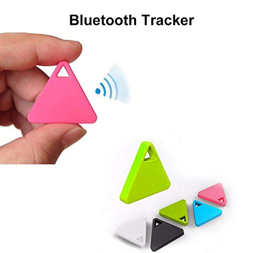 Smart Mini Wireless Bluetooth 4.0 Anti Lost Tracker Alarm Key Finder GPS Locator Triangle Bluetooth Anti-Lost Device for Pet Dog Cat Keys Wallet Bag Kids, 1Pcs Pink