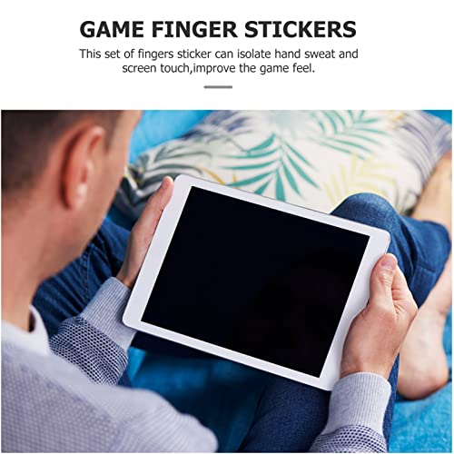 Hemobllo 50pcs Game Finger Stickers Sensitive Touch Screen Sticker bood Tape Mobile Game Controller Finger Covers Grip Tape Carbon Fiber Tape Sweat-Resistant Finger Sticker Non-Slip Handle