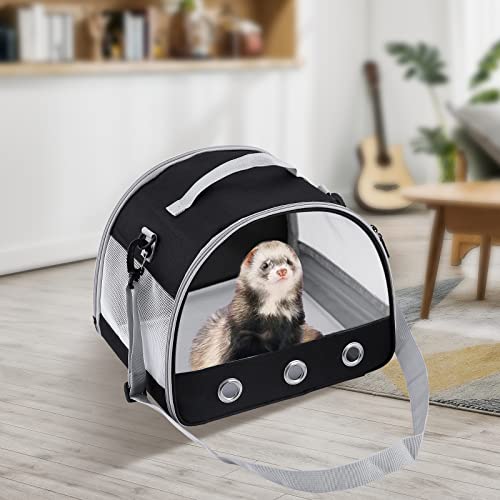 LWYMX Small Animal Carrier Bag, Guinea Pig Carrier Cage, Pet Carrier for Hamster, Hedgehog, Rat and The Other Small Animals.