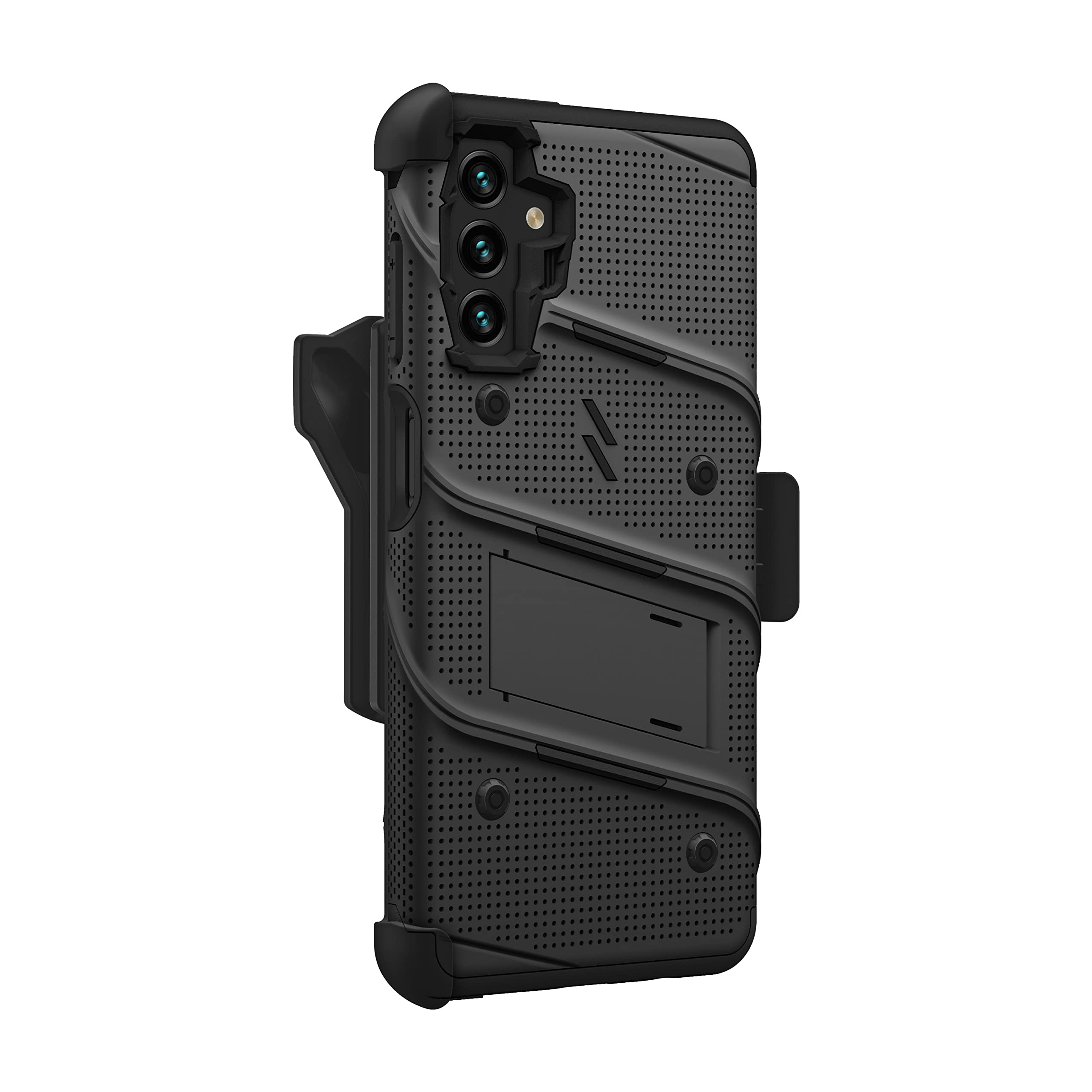 ZIZO Bolt Bundle for Galaxy A13 / A13 5G Case with Screen Protector Kickstand Holster Lanyard - Black